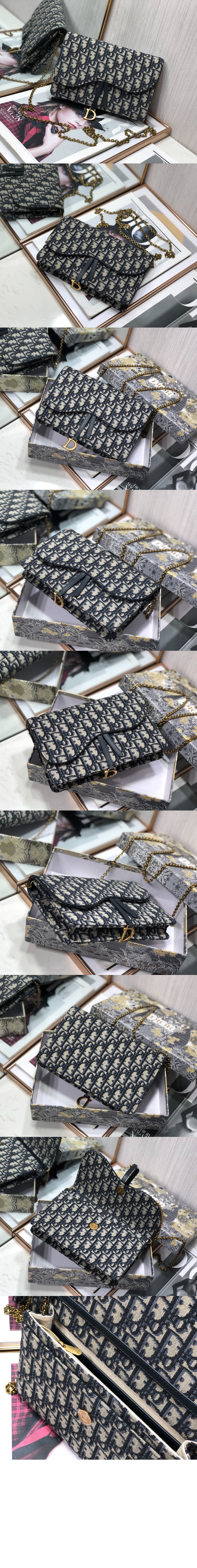 디올 새들 파우치 WOC S5620