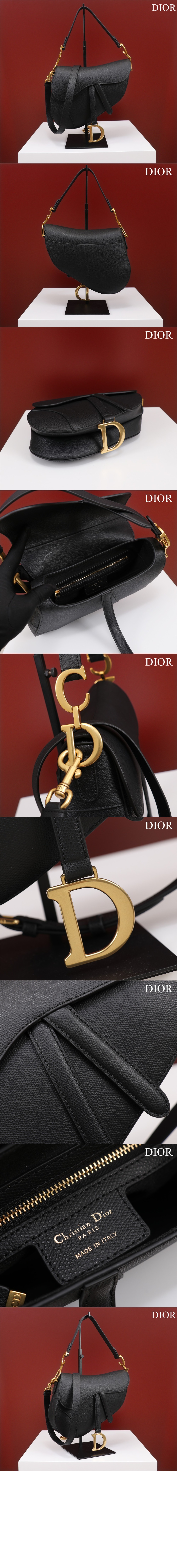 디올 스트랩 새들백 그레인드 미듐 M0455