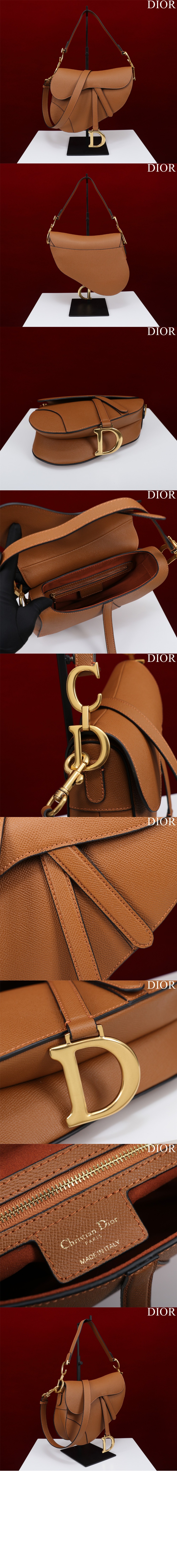 디올 스트랩 새들백 그레인드 미듐 M0455