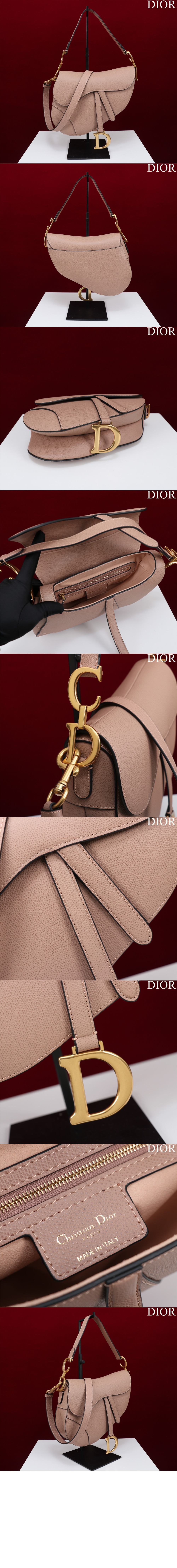 디올 스트랩 새들백 그레인드 미듐 M0455