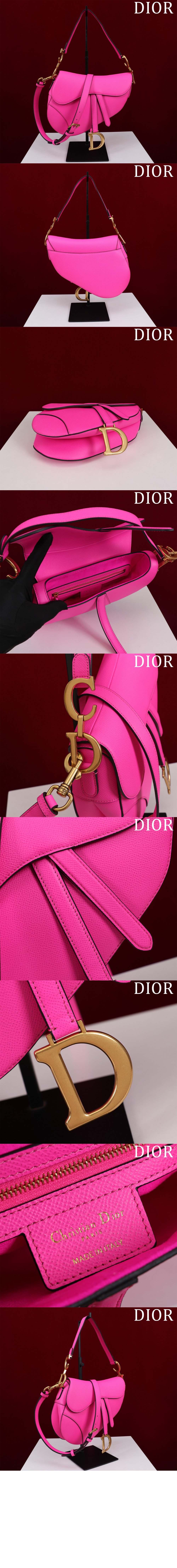 디올 스트랩 새들백 그레인드 미듐 M0455