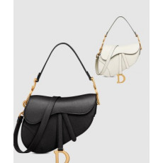 디올 스트랩 새들백 그레인드 미듐 M0455