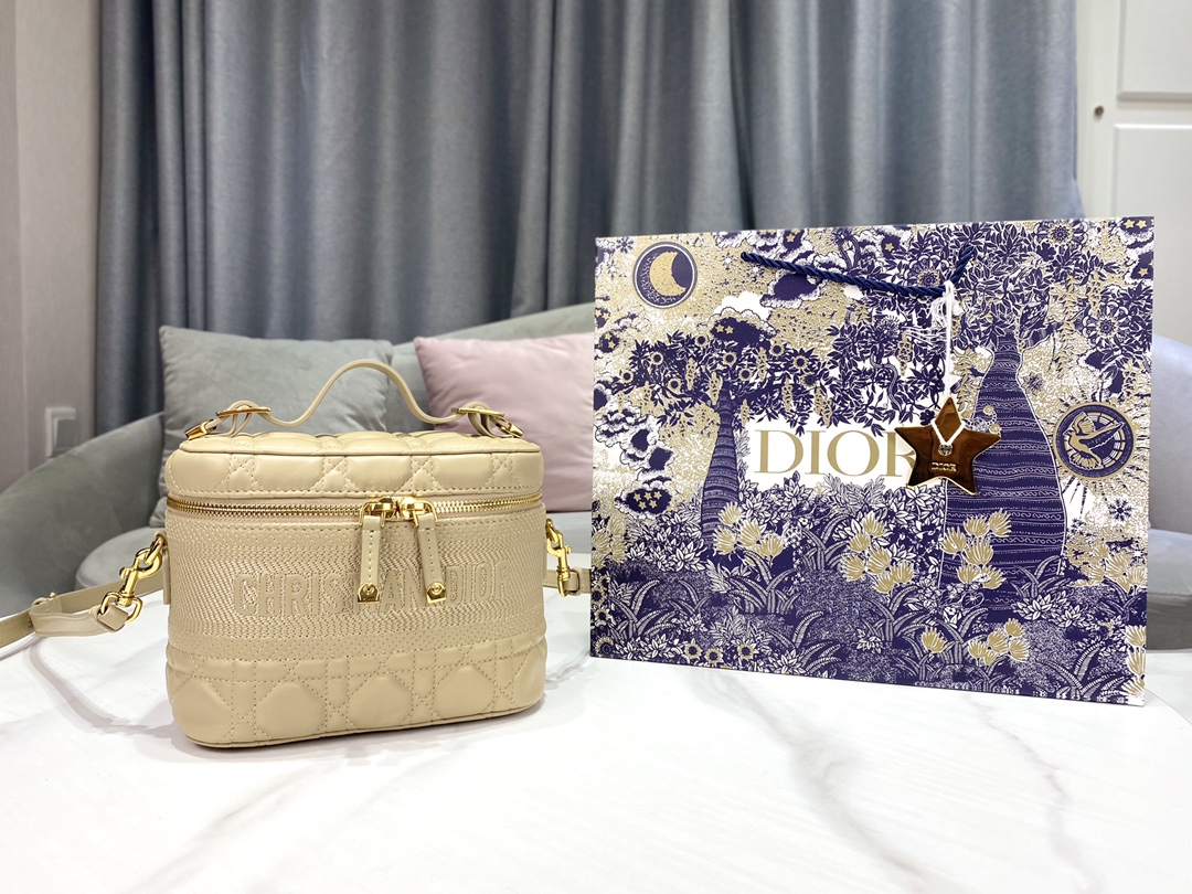 디올 레이디 트래블 베니티 케이스 베이지