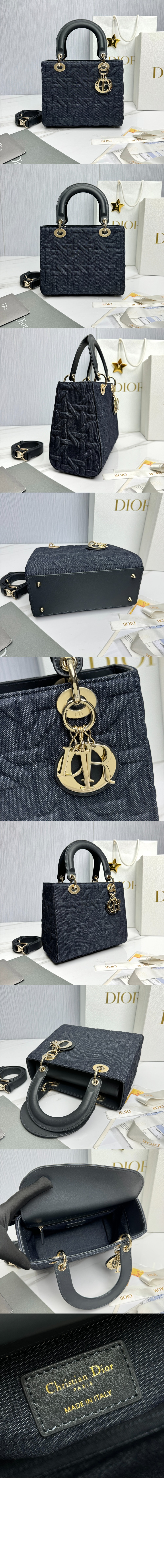 디올 레이디백 디라이트 미듐 M0565