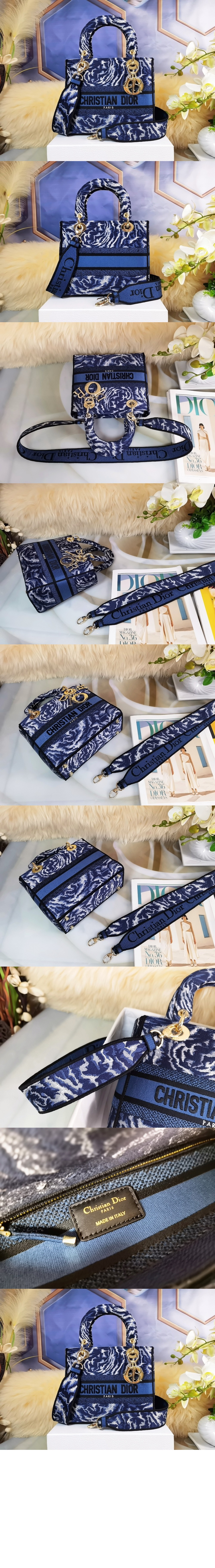 디올 레이디백 디라이트 미듐 M0565