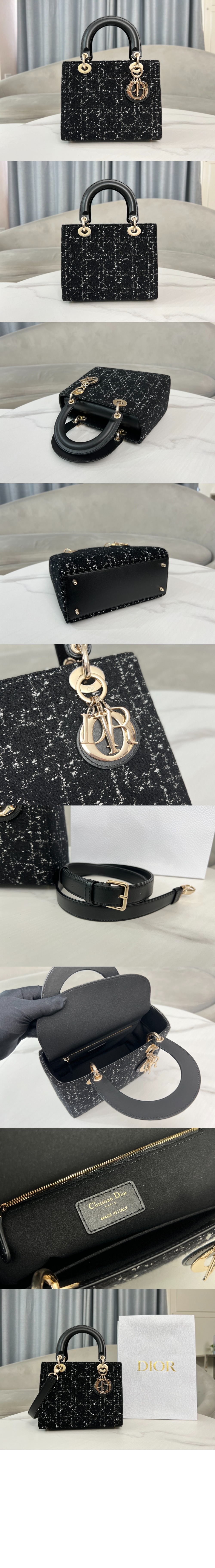 디올 레이디백 디라이트 미듐 M0565