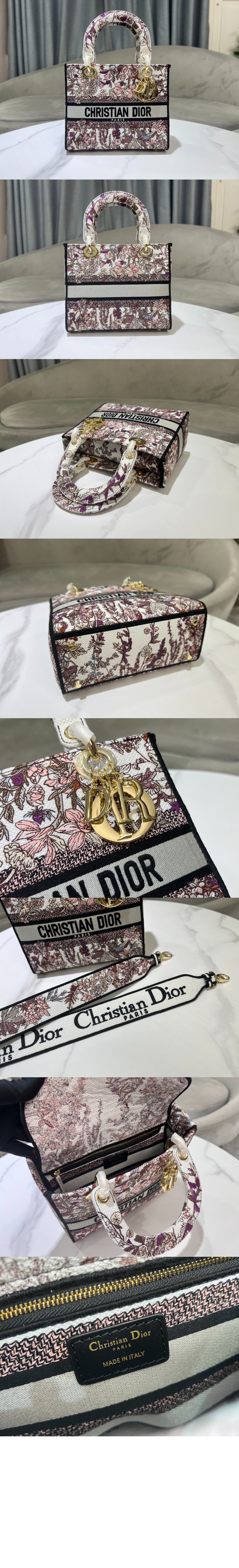 디올 레이디백 디라이트 미듐 M0565