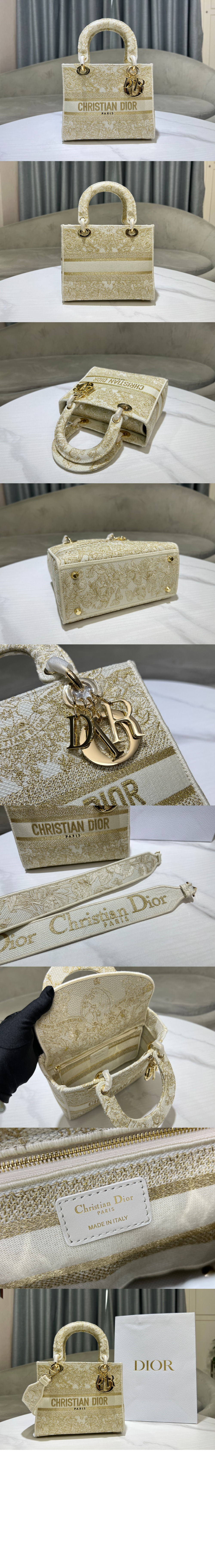 디올 레이디백 디라이트 미듐 M0565