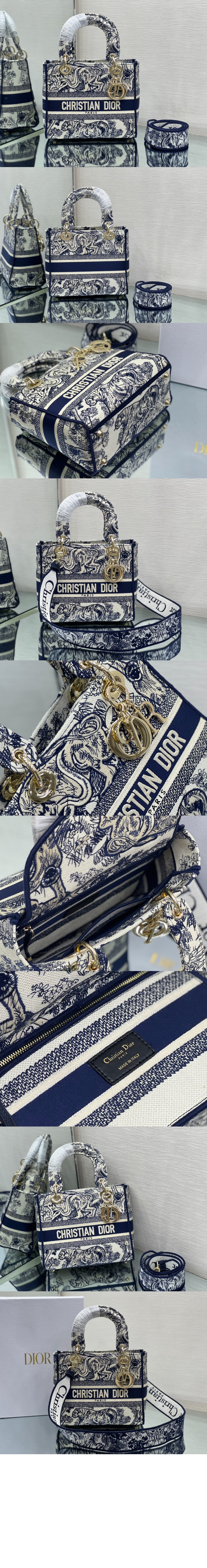 디올 레이디백 디라이트 미듐 M0565