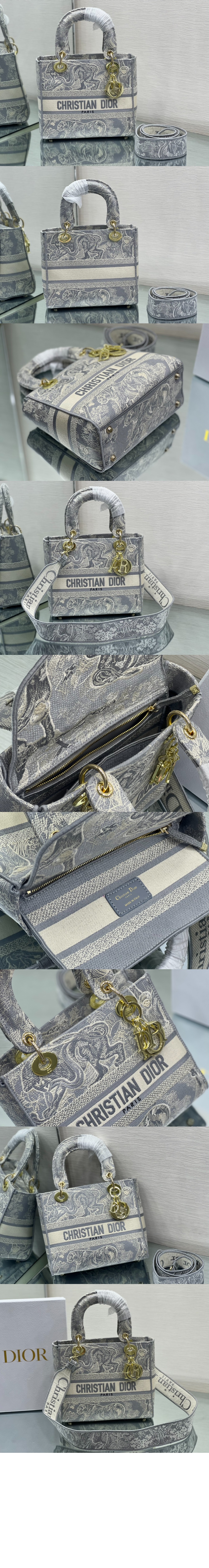 디올 레이디백 디라이트 미듐 M0565