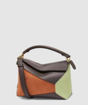 로에베 스웨이드 스몰 퍼즐 토트백