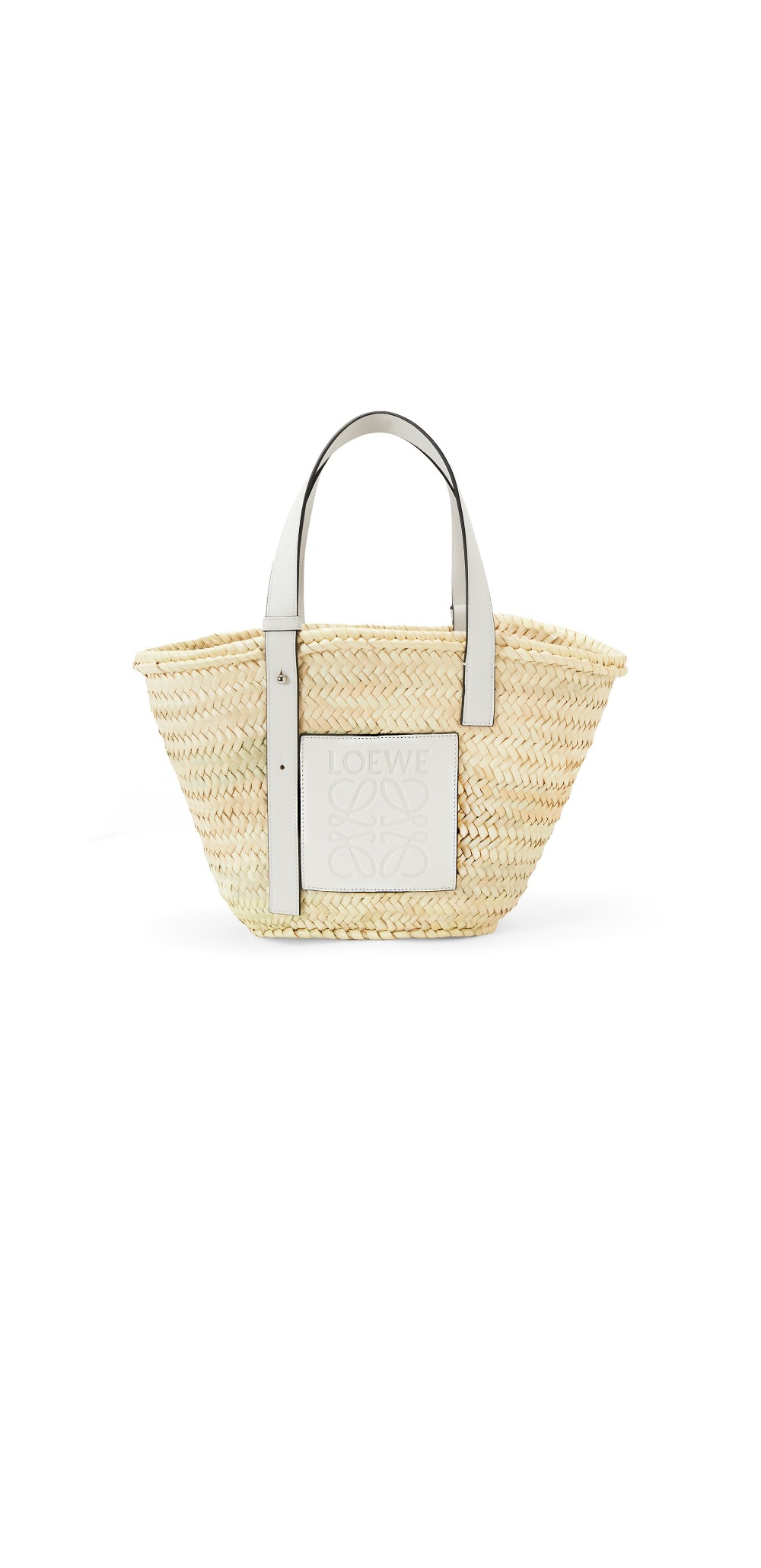 로에베 바스켓 백 - 라피아 & 카프스킨