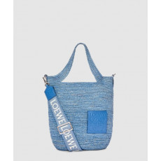 라피아와 카프스킨 소재의 미니 슬릿 백