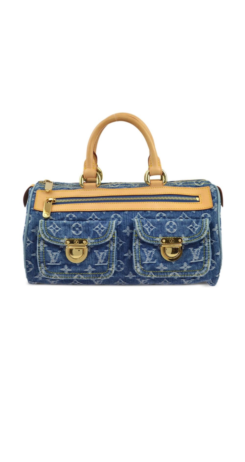 캔버스 자카드 데님백 M95019