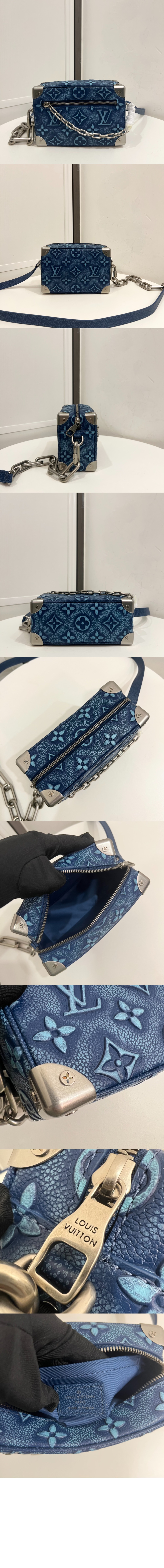 미니 데님 소프트 트렁크 크로스백 M21368