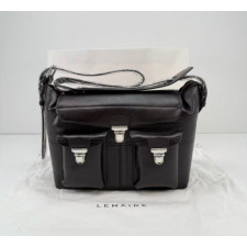 르메르 위크엔드 기어 백 나파 가죽 블랙 가로: 39cm 세로: 23cm 폭: 20cm