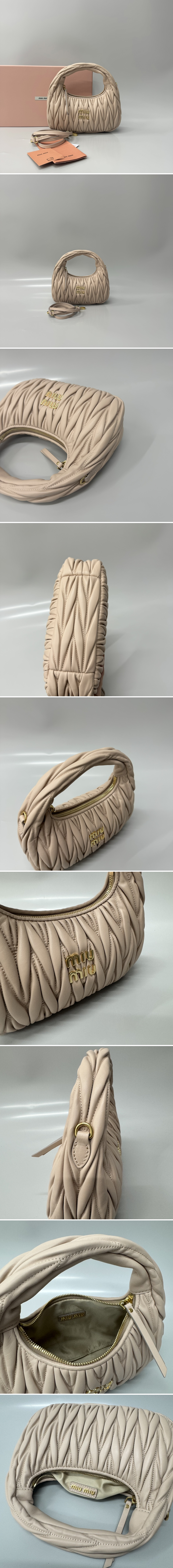 미우미우 스몰 완더 마테라쎄 나파 호보백