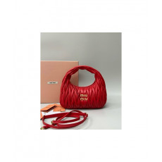 미우미우 스몰 완더 마테라쎄 나파 호보백 레드