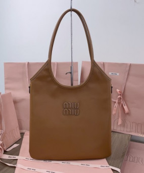 미우미우 아이비 가죽 백 35*40cm 5BG231 브라운