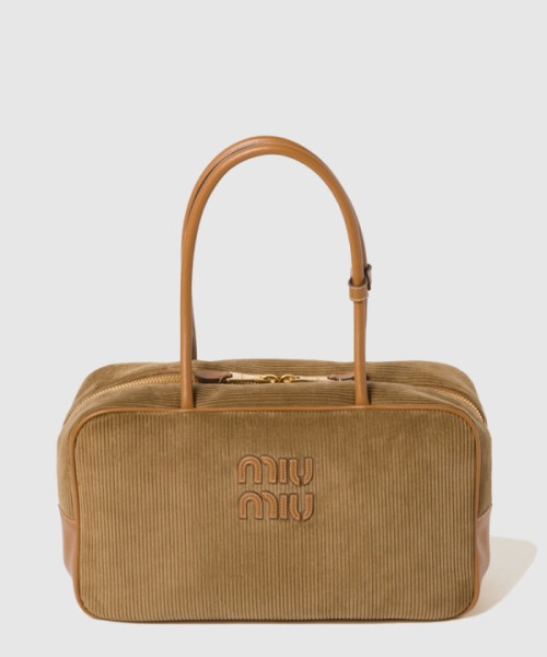 미우미우 코듀로이 탑 핸들 보백 5BB163