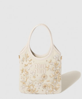 미우미우 아이비 자수 가바딘백 5BA281