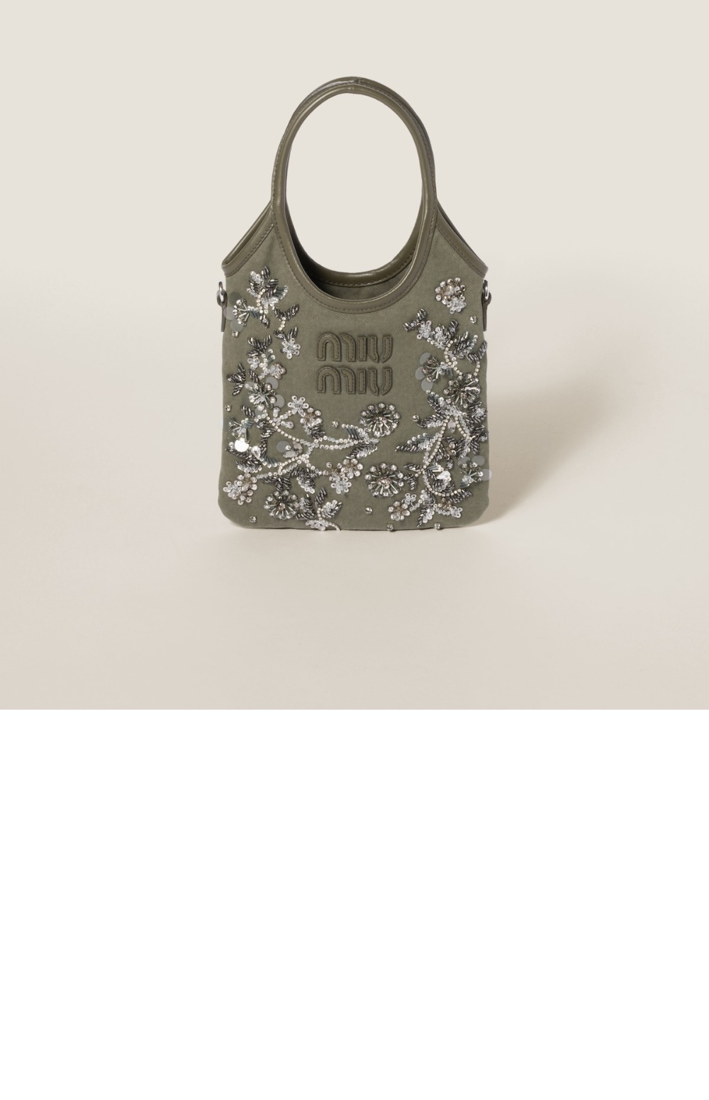 미우미우 아이비 자수 가바딘백 5BA281