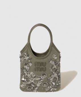 미우미우 아이비 자수 가바딘백 5BA281