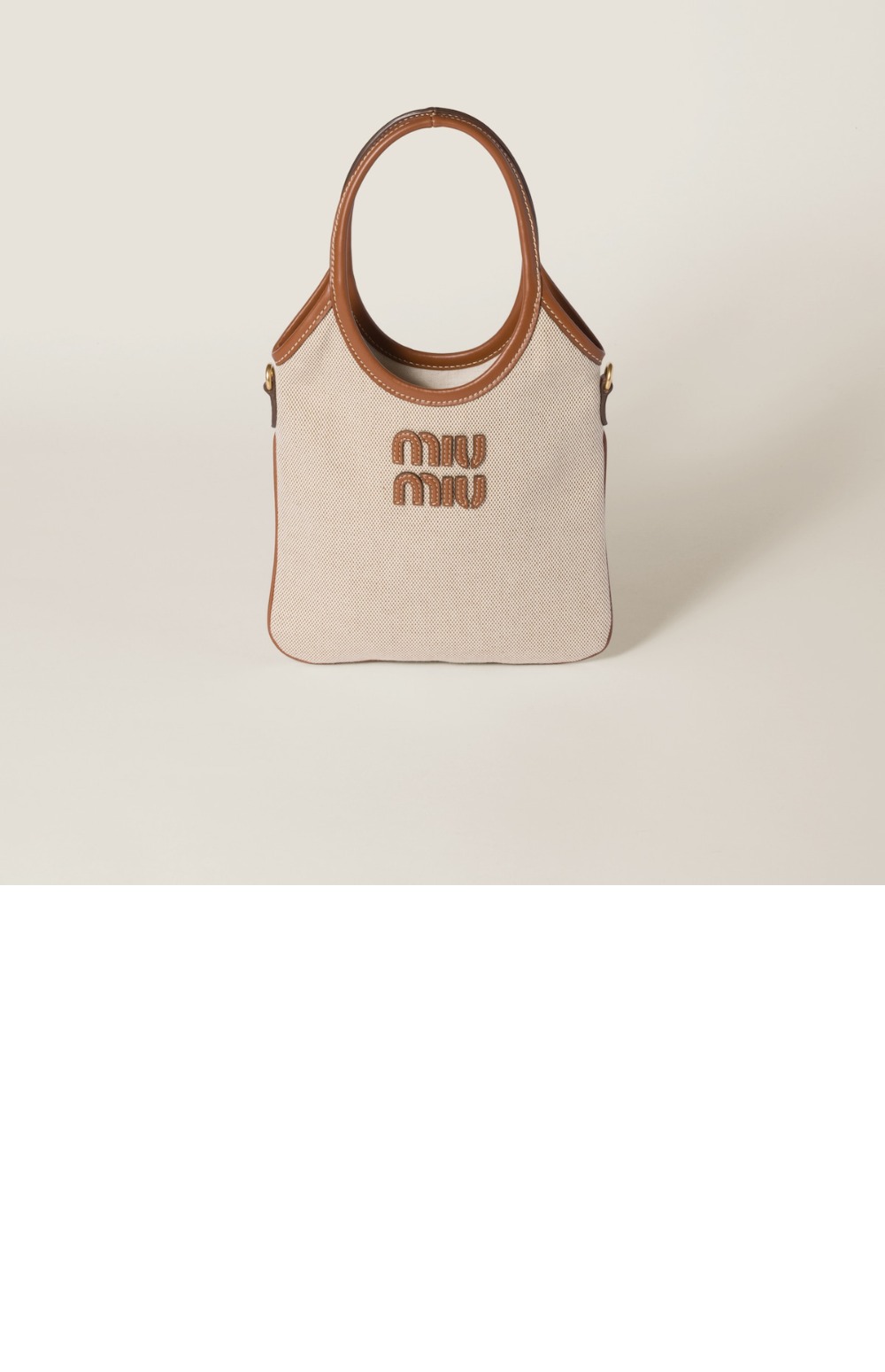 미우미우 캔버스 및 가죽 아이비백 5BA281