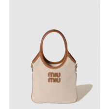 미우미우 캔버스 및 가죽 아이비백 5BA281