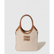 미우미우 캔버스 및 가죽 아이비백 5BA281