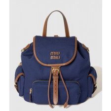 미우미우 캔버스 및 가죽 백팩 5BZ042