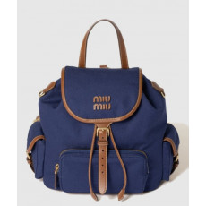 미우미우 캔버스 및 가죽 백팩 5BZ042