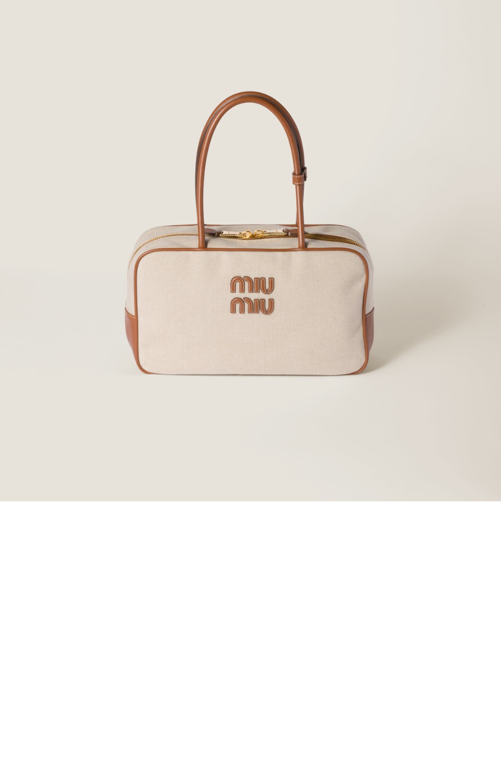 미우미우 캔버스 및 가죽 보백 5BB163