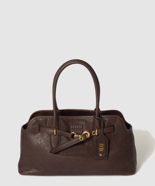 미우미우 Aventure 나파 레더 핸드백 5BG310