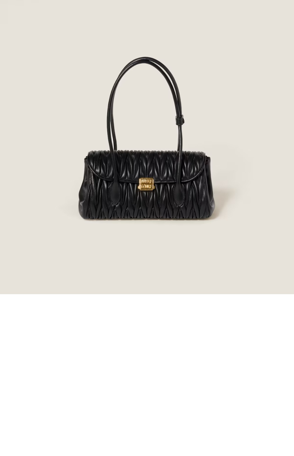 미우미우 마테라쎄 나파 가죽 숄더백 5BD265