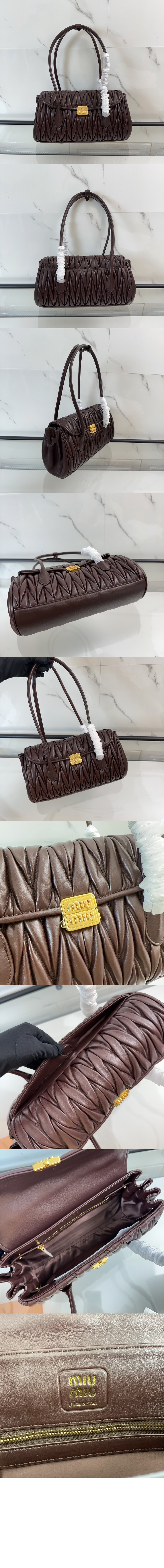 미우미우 마테라쎄 나파 가죽 숄더백 5BD265