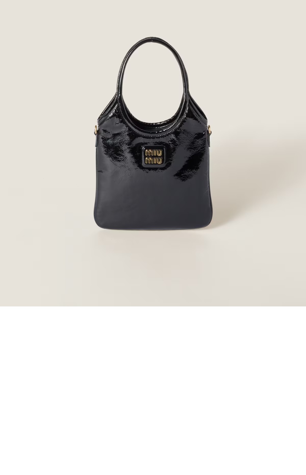 미우미우 나플락 페이턴트 가죽 아이비백 5BA281