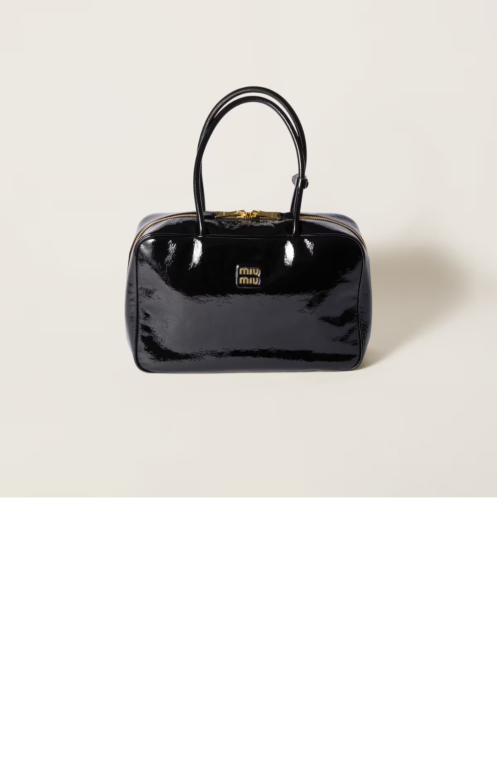 미우미우 나플락 페이턴트 가죽 보백 5BB117