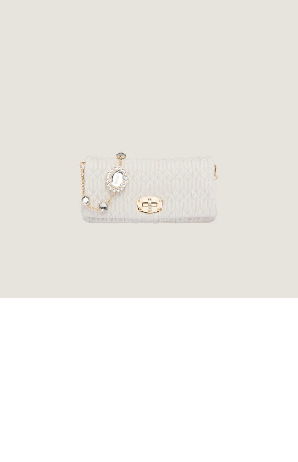 미우미우 아이코닉 크리스털 가죽백 5BD233