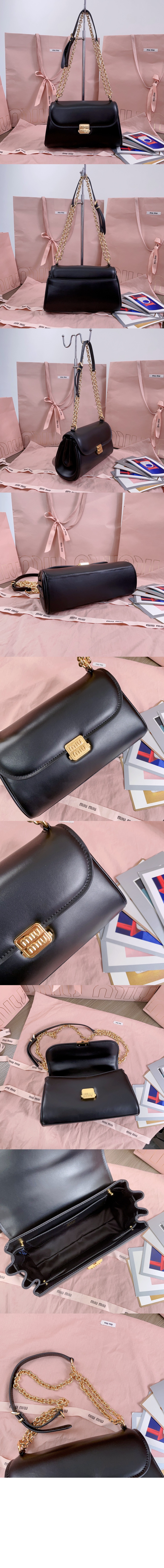 미우미우 레더 숄더백 5BD266