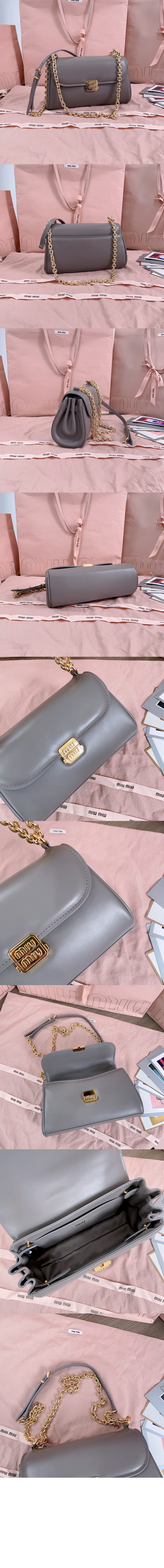 미우미우 레더 숄더백 5BD266