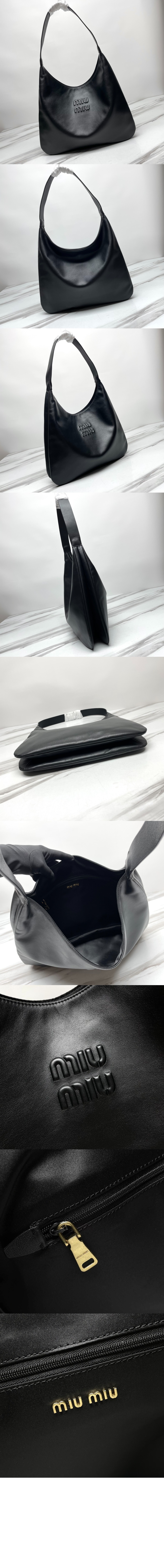 미우미우 가죽 호보백 5BC155