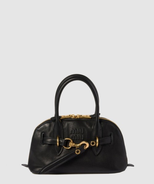 미우미우 아방뛰르 나파 가죽 탑 핸들백 5BB169