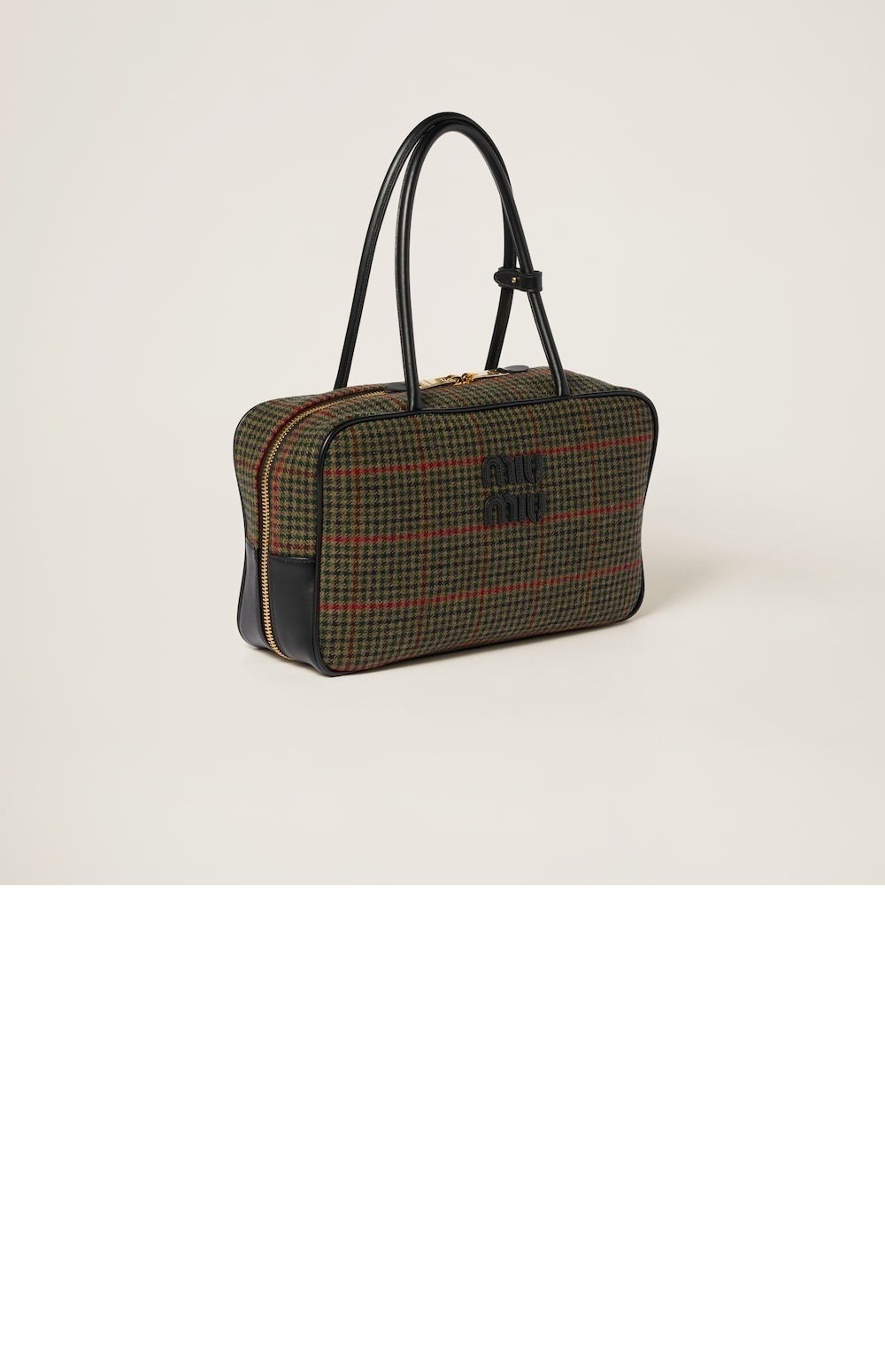 미우미우 타탄 탑 토트백 5BB163