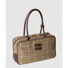 미우미우 타탄 탑 토트백 5BB163