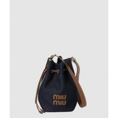 미우미우 캔버스 및 가죽 버킷 라지백 5BE089