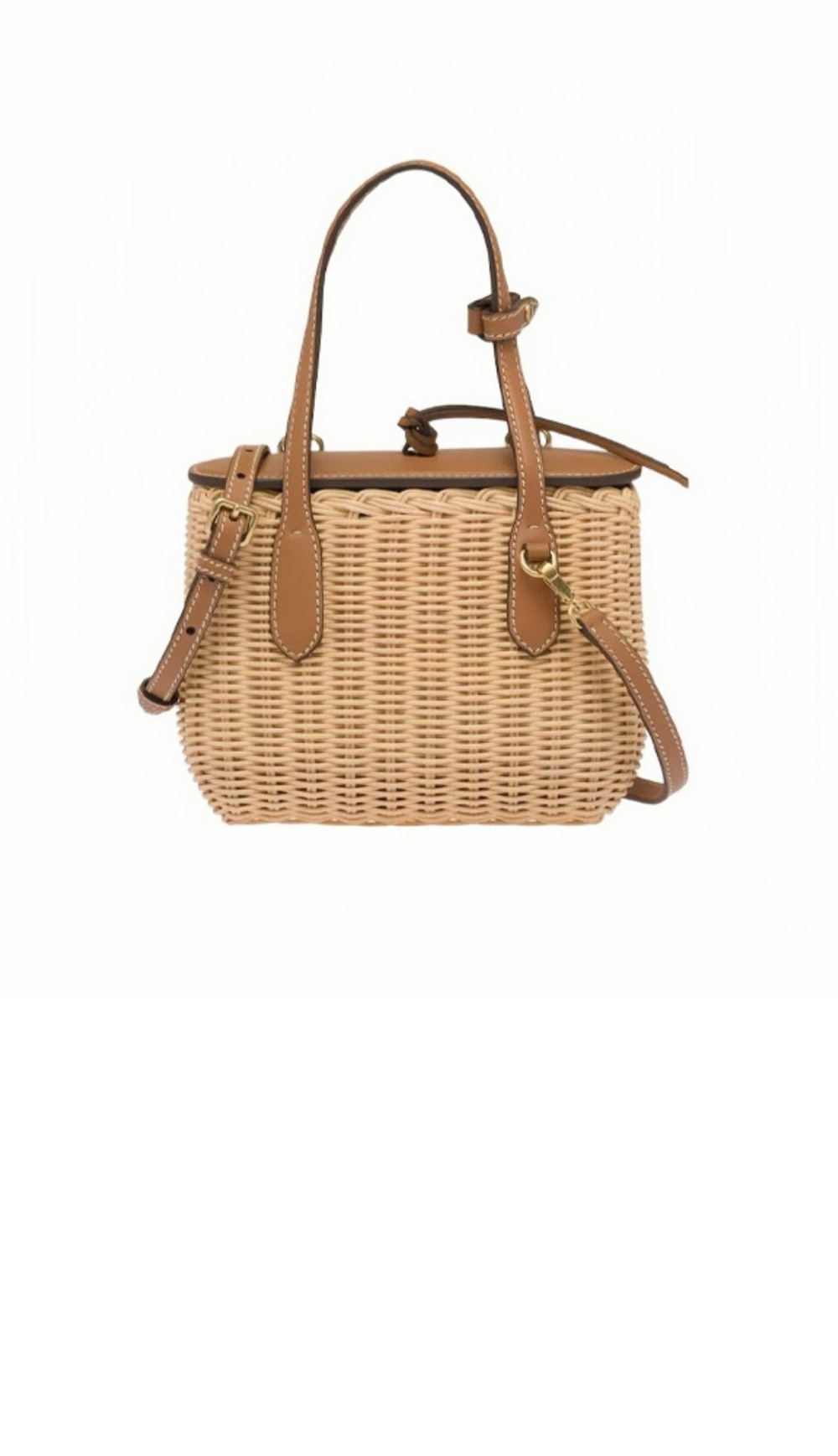 미우미우 고리버들과 가죽 핸드백 5BA222