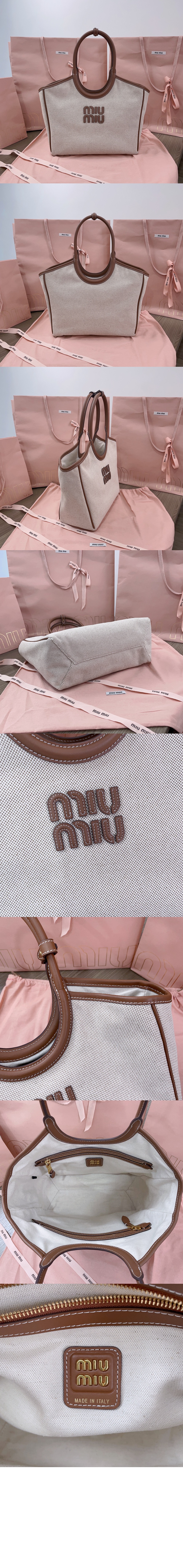 미우미우 아이비 캔버스백 5BG281