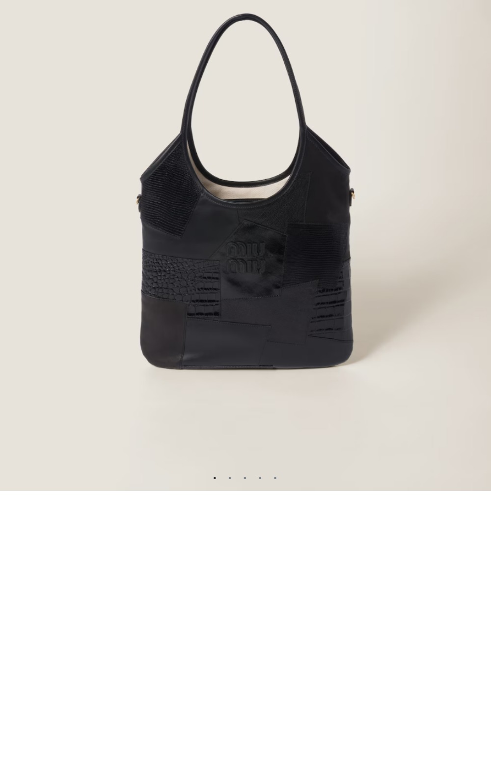 미우미우 패치 가죽 가방 5BG231