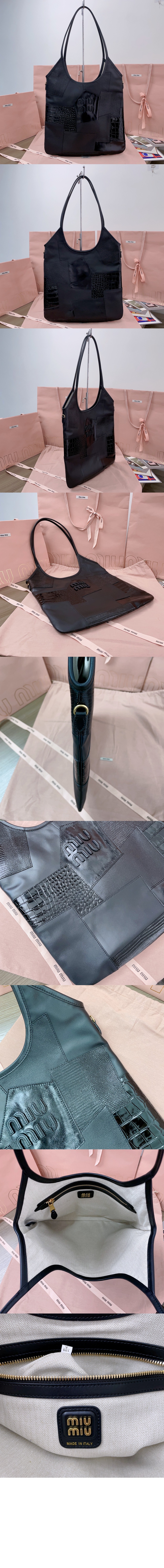 미우미우 패치 가죽 가방 5BG231